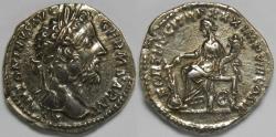 Ancient Coins - Roman Empire Marcus Aurelius AR Denarius (Rome, AD 175-176)