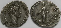 Ancient Coins - Roman Empire Marcus Aurelius as Caesar AR Denarius (Rome, AD 148-149)