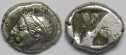 Ancient Coins - Ionia Phokaia AR Diobol circa 521-478 BC