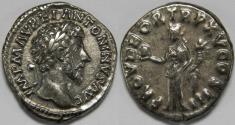 Ancient Coins - Roman Empire Marcus Aurelius AR Denarius (Rome, AD 161)