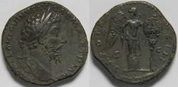 Ancient Coins - Roman Empire Marcus Aurelius AE Sestertius (Rome, AD 166)