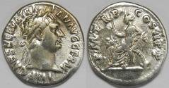 Ancient Coins - Roman Empire Trajan AR Denarius (Rome, AD 98-99)