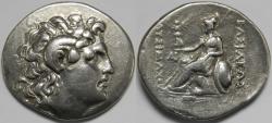 Ancient Coins - Kingdom of Thrace Lysimachos AR Tetradrachm 306-281 BC