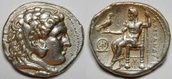 Ancient Coins - Kingdom of Macedon Alexander III (the Great) AR Tetradrachm 336-323 BC (Tyre) XF [17.12 grams]