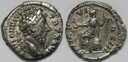 Ancient Coins - Roman Empire Marcus Aurelius AR Denarius (Rome, AD 172)
