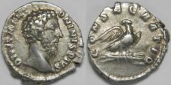 Ancient Coins - Roman Empire Divus Marcus Aurelius AR Denarius (Rome, AD 180)
