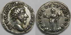 Ancient Coins - Roman Empire Marcus Aurelius AR Denarius (Rome, AD 161)
