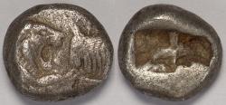 Ancient Coins - Kings of Lydia Kroisos AR Third Stater circa 564-539 BC