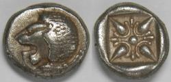 Ancient Coins - Ionia Miletos AR Diobol late sixth-early fifth centuries BC