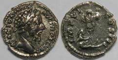 Ancient Coins - Roman Empire Marcus Aurelius AR Denarius (Rome, AD 174)