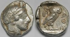 Ancient Coins - Attica Athens AR Tetradrachm circa 454-404 BC