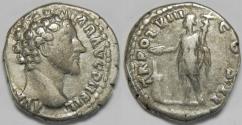 Ancient Coins - Roman Empire Marcus Aurelius as Caesar AR Denarius (Rome, AD 153-154)