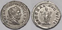 Ancient Coins - Roman Empire Caracalla AR Denarius (Rome, AD 214)