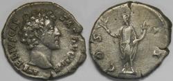 Ancient Coins - Roman Empire Marcus Aurelius as Caesar AR Denarius (Rome, AD 145-147)
