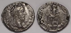 Ancient Coins - Roman Empire Marcus Aurelius AR Denarius (Rome, AD 175)
