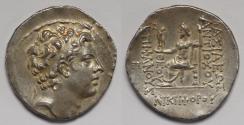 Ancient Coins - Seleukid Empire Antiochos IV Epiphanes AR Tetradrachm 175-164 BC