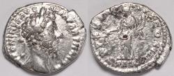 Ancient Coins - Roman Empire Marcus Aurelius AR Denarius (Rome, AD 166)
