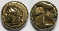 Ancient Coins - Ionia Phokaia EL Hekte or Sixth Stater circa 387-326 BC