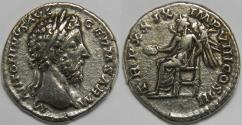 Ancient Coins - Roman Empire Marcus Aurelius AR Denarius (Rome, AD 175)