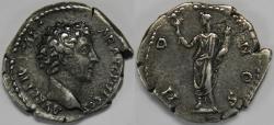 Ancient Coins - Roman Empire Marcus Aurelius as Caesar AR Denarius (Rome, AD 140-144)