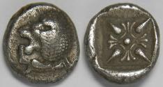 Ancient Coins - Ionia Miletos AR Diobol late sixth-early fifth centuries BC