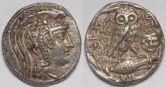 Ancient Coins - Attica Athens AR Tetradrachm circa 97-96 BC