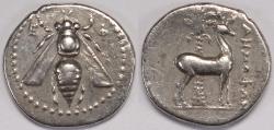 Ancient Coins - Ionia Ephesos AR Drachm circa 202-150 BC