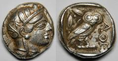 Ancient Coins - Attica Athens AR Tetradrachm circa 454-404 BC gVF [17.20 grams]