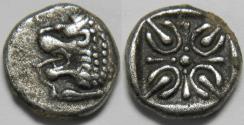 Ancient Coins - Satraps of Caria Hekatomnos AR Obol circa 392-376 BC