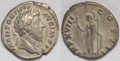 Ancient Coins - Roman Empire Marcus Aurelius AR Denarius (Rome, AD 163-164)