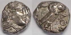Ancient Coins - Attica Athens AR Tetradrachm circa 353-294 BC