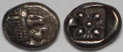 Ancient Coins - Ionia Miletos AR Diobol late sixth-early fifth centuries BC