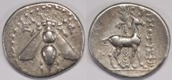 Ancient Coins - Ionia Ephesos AR Drachm circa 202-150 BC