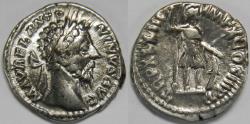 Ancient Coins - Roman Empire Marcus Aurelius AR Denarius (Rome, AD 179-180)