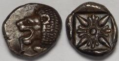 Ancient Coins - Ionia Miletos AR Diobol late sixth-early fifth centuries BC