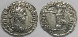 Ancient Coins - Roman Empire Marcus Aurelius AR Denarius (Rome, AD 180)