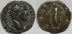 Ancient Coins - Roman Empire Marcus Aurelius as Caesar AR Denarius (Rome, AD 145-147)