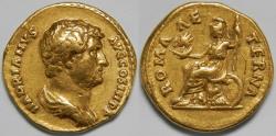Ancient Coins - Roman Empire Hadrian AV Aureus (Rome, AD 136)