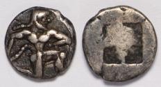 Ancient Coins - Islands off Thrace Thasos AR Trihemiobol circa 500-480 BC