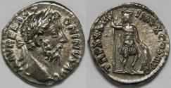 Ancient Coins - Roman Empire Marcus Aurelius AR Denarius (Rome, AD 179-180)