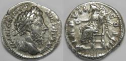 Ancient Coins - Roman Empire Marcus Aurelius AR Denarius (Rome, AD 174)