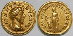Ancient Coins - Roman Empire Marcus Aurelius AV Aureus (Rome, AD 161-162)