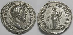 Ancient Coins - Roman Empire Marcus Aurelius AR Denarius (Rome, AD 165)