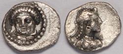 Ancient Coins - Cilicia Tarsos Tarkumuwa (Datames) as satrap of Cilicia and Cappadocia AR Hemiobol circa 380 BC
