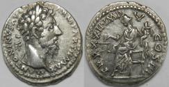 Ancient Coins - Roman Empire Marcus Aurelius AR Denarius (Rome, AD 168)