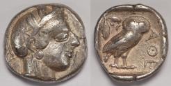 Ancient Coins - Attica Athens AR Tetradrachm circa 454-404 BC