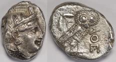 Ancient Coins - Attica Athens AR Tetradrachm circa 353-294 BC
