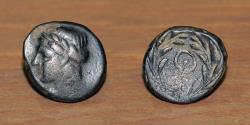 Ancient Coins - Greek kingdom AE Hemilitron, Sicily Himera, Circa 415-409 BC.