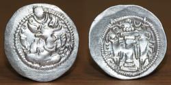 Ancient Coins - Sassanian Empire AR Drachm, Piruz I (459-484 AD), Mint: Aspanor (AS), 2 dated.