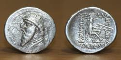 Ancient Coins - Kings Of Parthia, Mithradates II (121-91 BC), AR Drachm, Ekbatana mint.